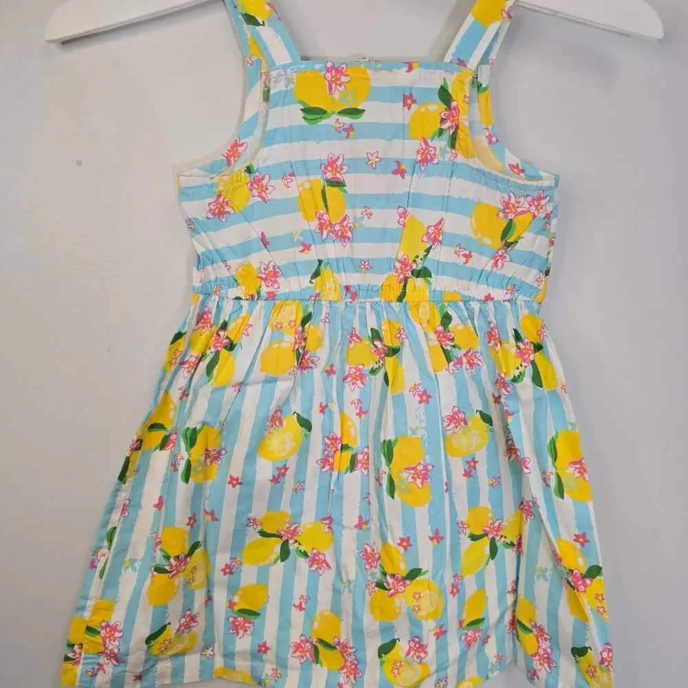 Beebay girls Lemon Striped Pinafore Dress 2 years NWT